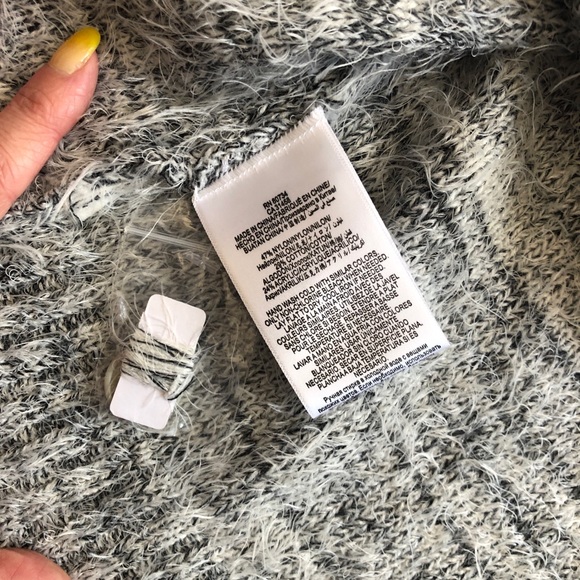 BCBGeneration Gray Fuzzy Cardigan NWT - Picture 6 of 6
